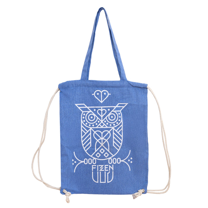Eulen-Bag Kornblume blau / weiss