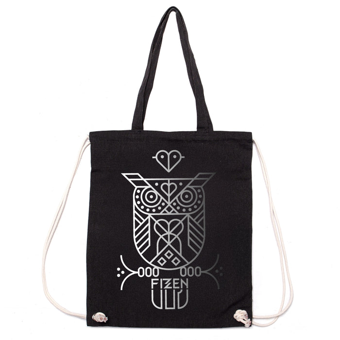 Eulen-Bag Schwarz / Reflektierend