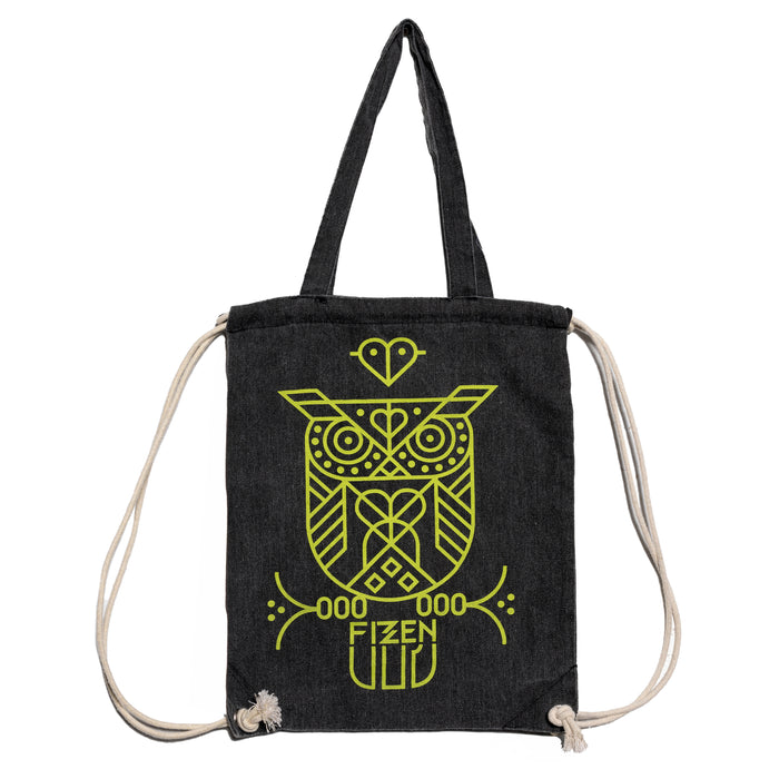 Eulen-Bag Schwarz / Sauerkalk